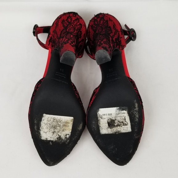 Dolce Gabbana Satin Ankle Strap Heels Pumps 38 - Picture 5 of 6